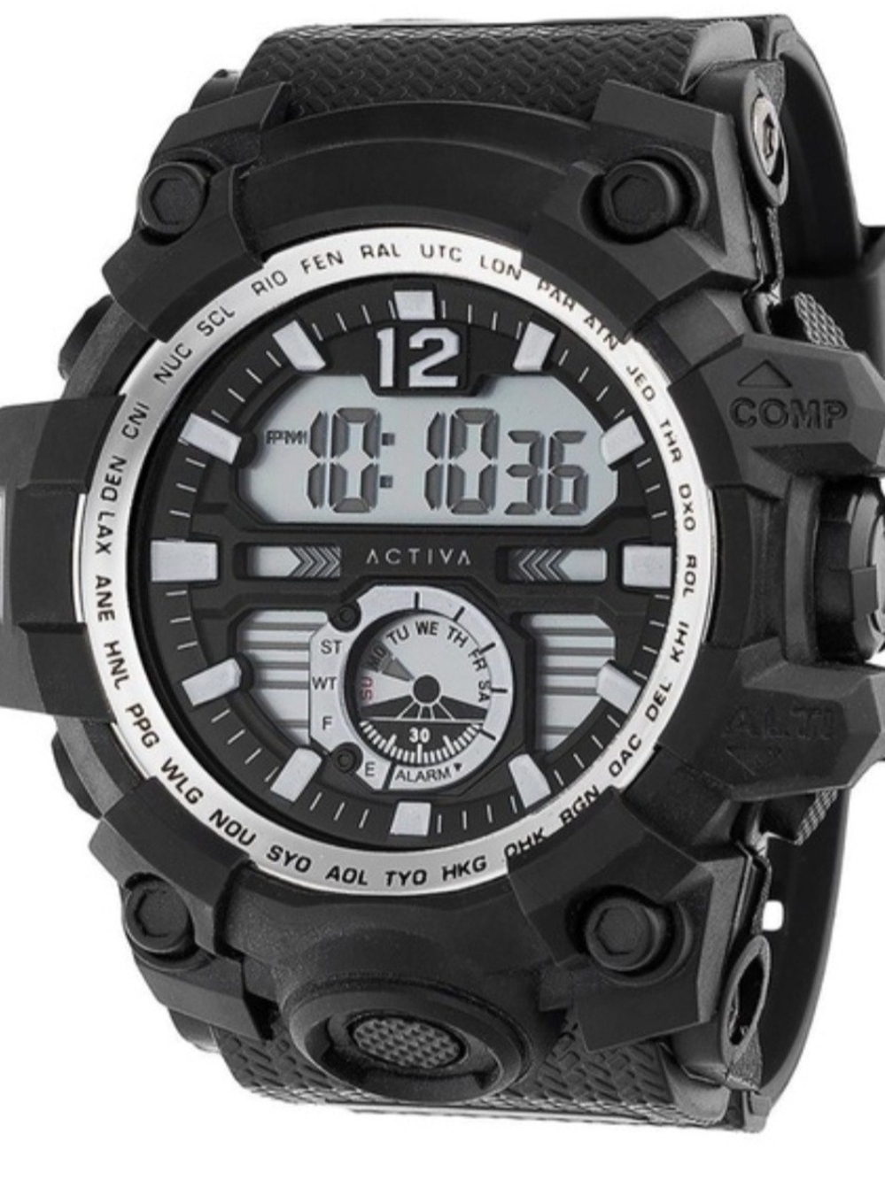 Invicta X Activia Men's 52mm Black Digital Sport Watch NIB